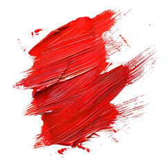 Leinwandbilder - Dynamic red paint smear with splatters, ideal for creative designs and backdrops