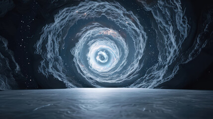 Wall Mural - a spiral galaxy with a bright light at the center