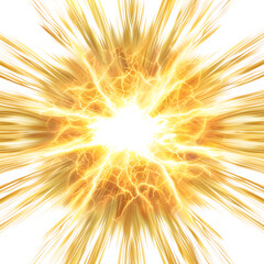 Aufkleber - Abstract energy discharge with lightning and bright light explosion on transparent background