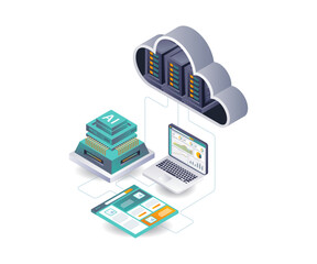 Aufkleber - Artificial Intelligence Analysis of Cloud Server Web App Data