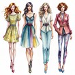 © Bounpaseuth - a variety of fashion figure sketches