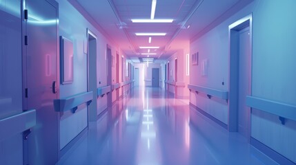 Wall Mural - Soft gradients and subtle lighting effects in medical artwork  AI generated illustration