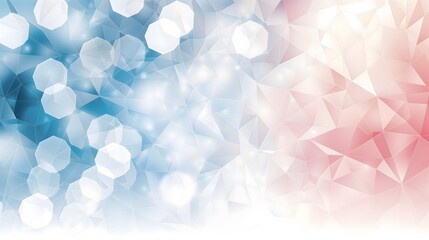 Sticker - Abstract Geometric Background with Blue and Pink Bokeh Effect, Soft and Modern Design