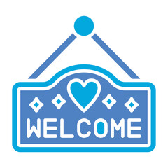 Canvas Print - Welcome Icon