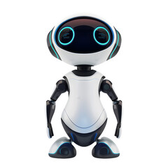 Aufkleber - Cute futuristic robot character on transparent background