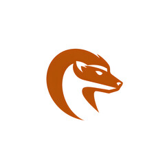 Wall Mural - illustration logo of minimalist outline of a mongoose