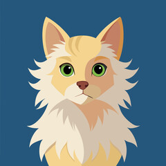 Wall Mural - Charming Angora Blonde Cat Vector Illustration Perfect for Your Designs