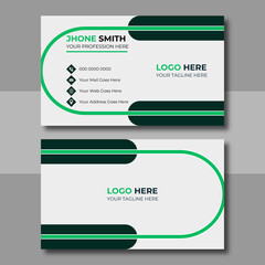 Business card template. Double sided business card design for business and personal use. Vector illustration, print ready 
