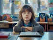 © Karina - Thoughtful Child in Classroom Setting