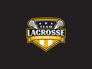 Wall Mural - Lacrosse American Sports Badge Logo Template Vector