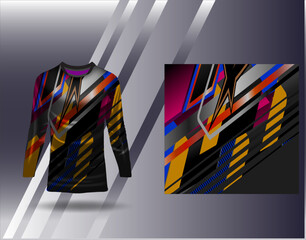 Wall Mural - Sports jersey and tshirt template sports design for football racing gaming jersey vector