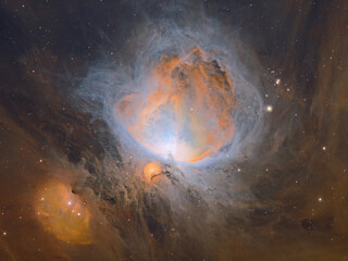 Wall Mural - natural telescope image (not ai) of the great nebula in orion, visible to humans with binoculars in 