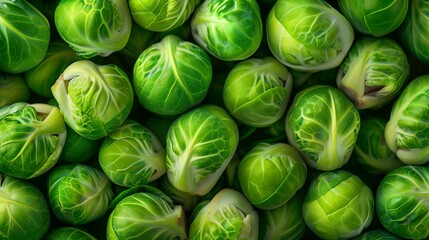 Wall Mural - Photo of Brussels sprouts