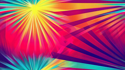 Poster - Vibrant and cheerful abstract background with bright, vivid colors