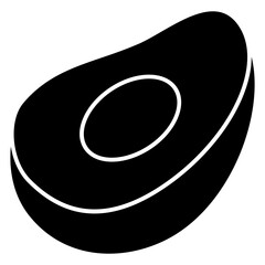 Sticker - icon of slice avocado