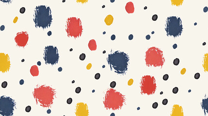 Aufkleber - Colorful brush strokes and dots pattern perfect for backgrounds, textiles, and other uses