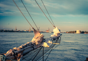 sailing in the city