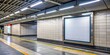 © Sujid - Empty billboard in subway station with space for advertising, Paris, France, subway, station, blank