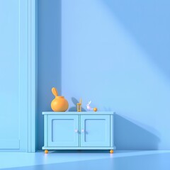 Canvas Print - Cute theme, Cupboard, Cartoon, Simplicity