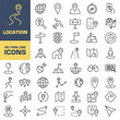 © 123levit - Location icon set. Linear style. Location icon.