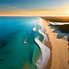 Canvas Print - beach at sunset