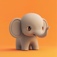 Wall Mural - Cute Elephant Cartoon