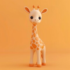 Sticker - Cute Giraffe Cartoon