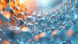 © MAY - A digitally rendered image of a crystalline structure with atoms arranged in a repeating pattern, symbolizing the ordered nature of solid materials.
