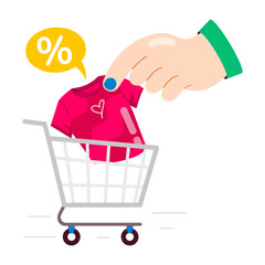 Wall Mural - A flat sticker of clothing discount 

