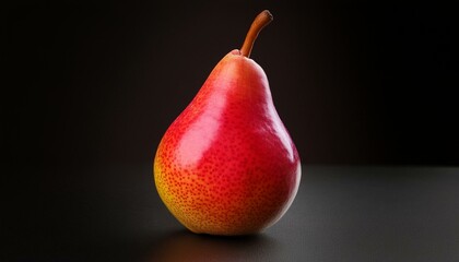 pear on black background