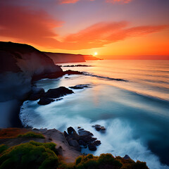 Wall Mural - sunset on the beach