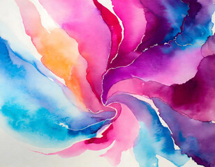 Sticker - bright abstract watercolor background. generative ai.
