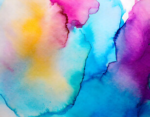 Sticker - bright abstract watercolor background. generative ai.