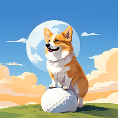 Wall Mural - corgi