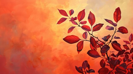 Wall Mural - autumn leaves background