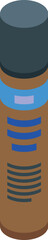 Poster - Isometric style icon of a brown deodorant stick with a blue label