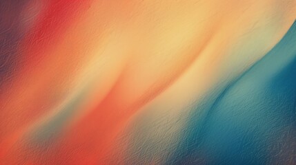 Wall Mural - Noisy Abstract Backdrop Image In Orange And Blue Theme Gradient With Waves Background Wallpaper