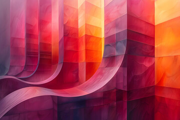 Wall Mural - Abstract art Transparent Layers shapes and gradients