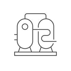 Gas industry plant line icon