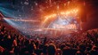 © visoot - A pop concert in a big concert venue full of thousands of people at night. Generative AI.