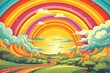 © Sidewaypics - Rainbow Material Structure Background - Generative AI