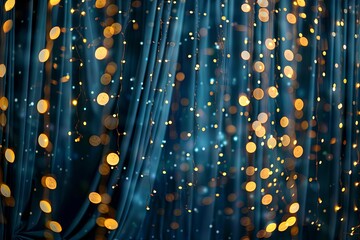 Abstract Blurred Lights on Blue Background.