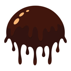 Wall Mural - Chocolate cake vector illustration
