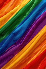 Poster - Rainbow Colored Cloth Close Up