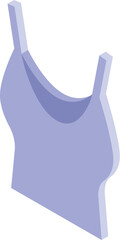 Wall Mural - Purple tank top standing up in isometric view