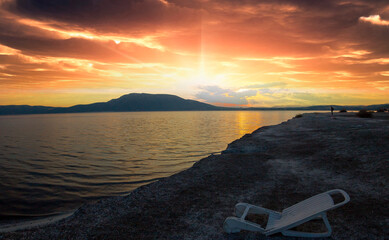 Wall Mural - The tranquil beauty of Salda Lake with its crystal clear turquoise waters and stunning surrounding landscapes is a mesmerizing sight to behold.