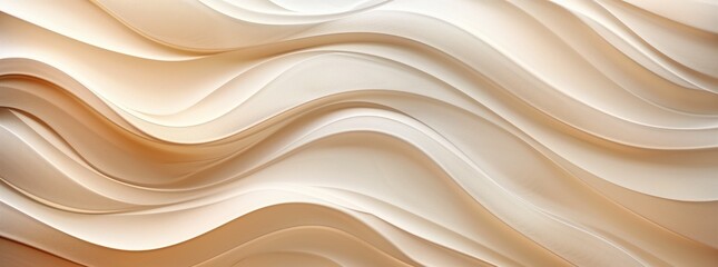 Wall Mural - Abstract background with wavy pattern in beige color