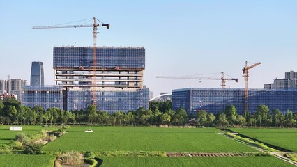 Wall Mural - view of construction site 