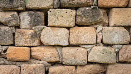 Wall Mural - Abstract backdrop of old broken concrete block wall, brick wall. Decay background.