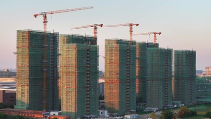 Wall Mural - view of construction site 